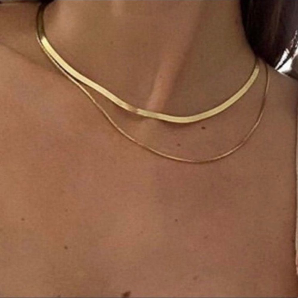 New Gold plated Boho Double Layer Necklace - Picture 5 of 6